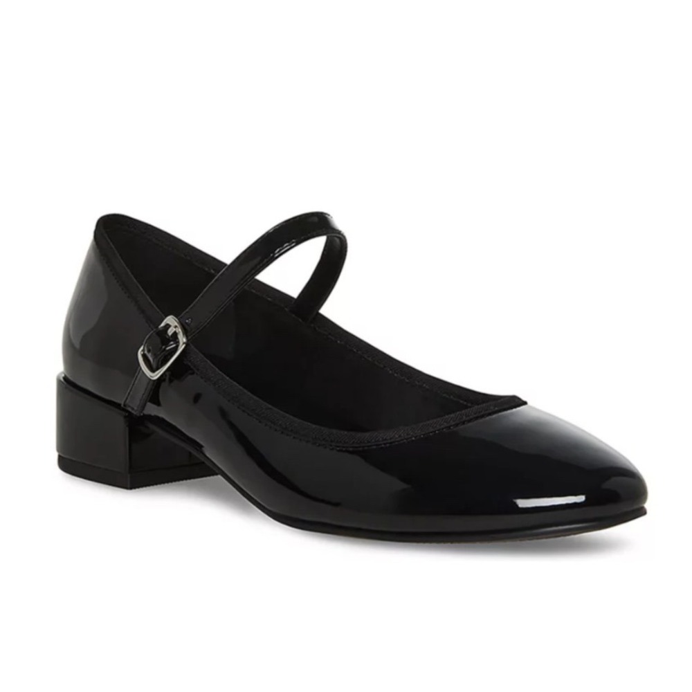 Madden Girl Vintage Tutu Black Patent Leather Mary Jane Flats Women's Size 7.5 - Picture 1 of 11